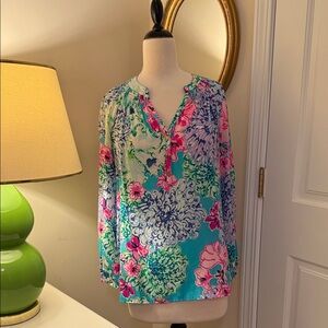 Lilly Pulitzer Multicolor Floral Blouse